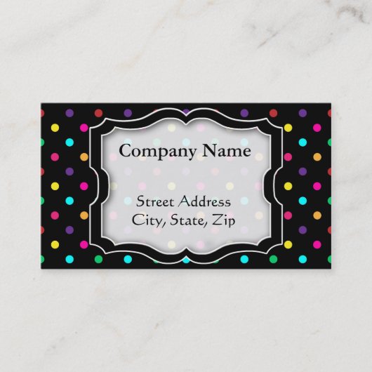 visitekaartje Polka Dot (Voorkant)