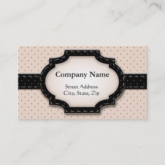 Visitekaartje Polka Dot en Flowers (Voorkant)