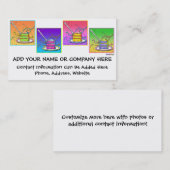 visitekaartje - Pop art Cake (Voorkant / Achterkant)