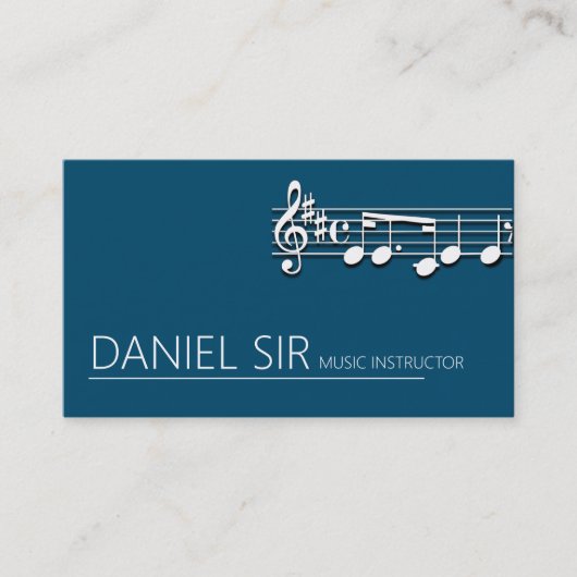 Visitekaartje Professional Music-instructeur (Voorkant)