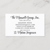 Visitekaartje Professional Services (Achterkant)