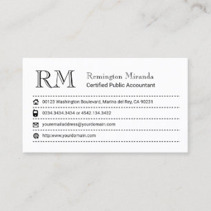 Visitekaartje professionele accountant