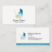 Visitekaartje professionele schoonmaakbeurten (Voorkant / Achterkant)