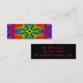 Visitekaartje Psychedelic Rainbow Skinny (Voorkant / Achterkant)