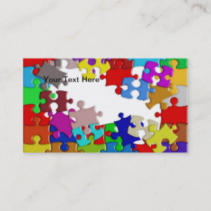 Visitekaartje puzzelstukjes