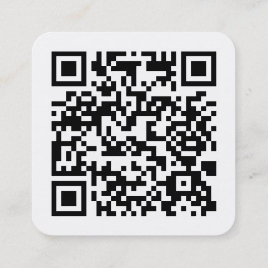 Visitekaartje QR-code vierkant (Achterkant)