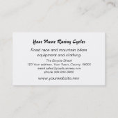 Visitekaartje Racecycli (Achterkant)