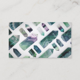 Visitekaartje Rainbow Fluorite Crystal Pattern
