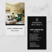 Visitekaartje Realtor Foto Aangepaste Sjabloon Pla (Voorkant / Achterkant)