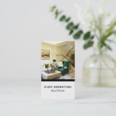 Visitekaartje Realtor Foto Aangepaste Sjabloon Pla (Staand voorkant)