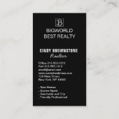 Visitekaartje Realtor Foto Aangepaste Sjabloon Pla (Achterkant)