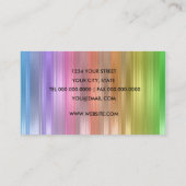 Visitekaartje regenboogstripe Sheen (Achterkant)