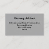 Visitekaartje reinigingsservice (Achterkant)