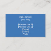 Visitekaartje reisagent (Achterkant)