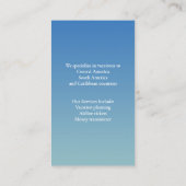 Visitekaartje reisbureau (Achterkant)