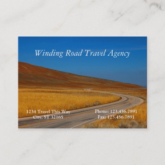 Visitekaartje reisbureau (Voorkant)