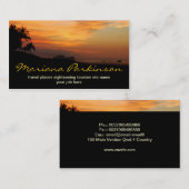 visitekaartje reizen met strand (Voorkant / Achterkant)