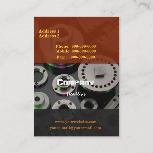 Visitekaartje reserveonderdelen (Voorkant)