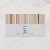 Visitekaartje Retro Stripes (Achterkant)