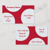 Visitekaartje Retrocirkels (Voorkant / Achterkant)