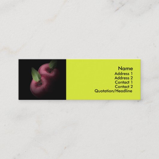 Visitekaartje rode appels (Voorkant)