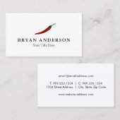 Visitekaartje Rode Chili Pepper (Voorkant / Achterkant)