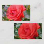 Visitekaartje Rode roze Natuur (Voorkant / Achterkant)