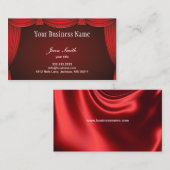 Visitekaartje Rode Stage Curtain (Voorkant / Achterkant)