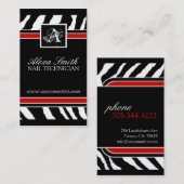 Visitekaartje Rode Zebra afdrukken (Voorkant / Achterkant)