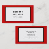 Visitekaartje Rode zwarte rand (Voorkant / Achterkant)