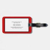 Visitekaartje Rode zwarte rand Bagagelabel (Achterkant horizontaal)