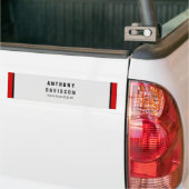 Visitekaartje Rode zwarte rand Bumpersticker (Op Truck)