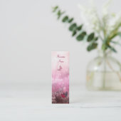 Visitekaartje Rood Roze Bosvogel Slank (Staand voorkant)