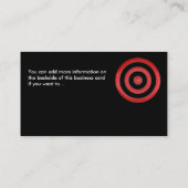 Visitekaartje :: roodachtige Bullseye cirkels (Achterkant)