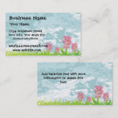 visitekaartje Roze bloem (Voorkant / Achterkant)