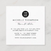 Visitekaartje Roze en goudpenselen (Achterkant)