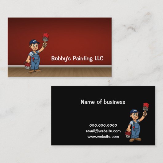 Visitekaartje schilder (Voorkant / Achterkant)