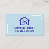 Visitekaartje schoonmaakservice Blue House (Home) (Voorkant)