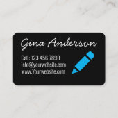 Visitekaartje schrijver (Achterkant)