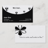 Visitekaartje schrijver (Voorkant / Achterkant)