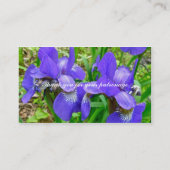Visitekaartje Siberian Iris (Achterkant)