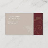 VISITEKAARTJE sierlijke moderne bladeren (Achterkant)