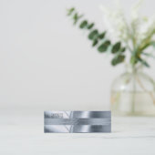 Visitekaartje Silver Blue Art Deco (Staand voorkant)