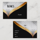 Visitekaartje Silver Gold Black White (Voorkant / Achterkant)