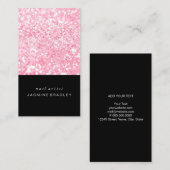 visitekaartje - Simplistic Glitter Pink (Voorkant / Achterkant)