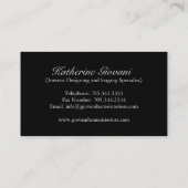 Visitekaartje Sjabloon interne ontwerper (Achterkant)