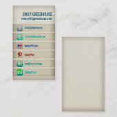 Visitekaartje sociale media Facebook Twitter (Voorkant / Achterkant)