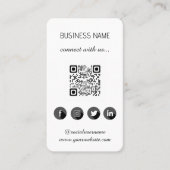 Visitekaartje Sociale media QR-code (Voorkant)