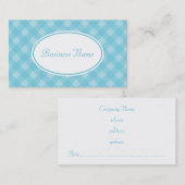 Visitekaartje Soft Blue Gingham (Voorkant / Achterkant)