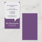 Visitekaartje Speech Bubble (Voorkant / Achterkant)